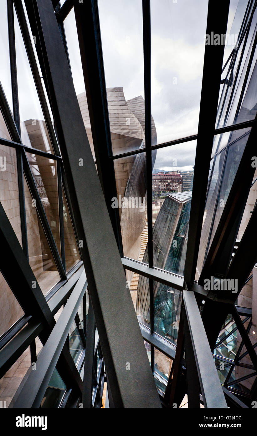 Interieur, Guggenheim Museum, Bilbao, Spanien Stockfoto