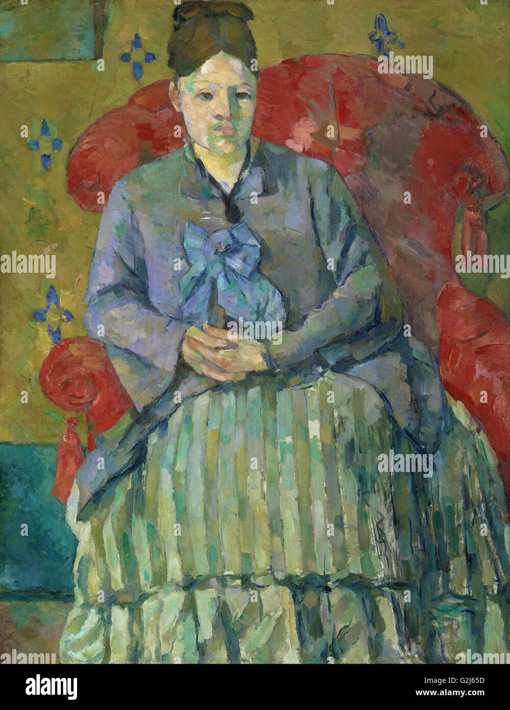 Paul Cézanne - Madame Cézanne in einem roten Sessel - Museum of Fine Arts, Boston Stockfoto
