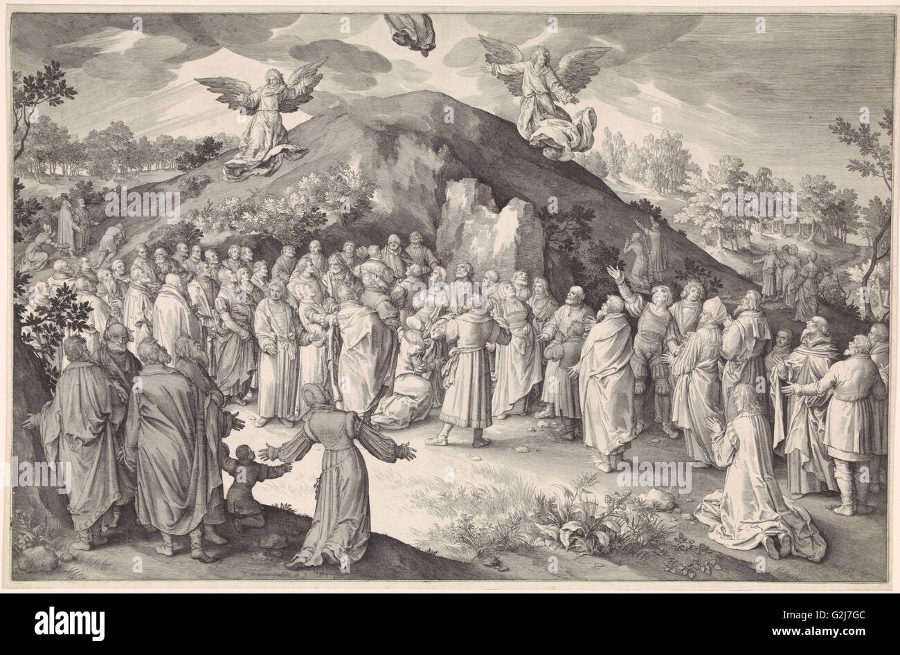 Himmelfahrt Christi, Nicolaes de Bruyn, 1613 Stockfoto