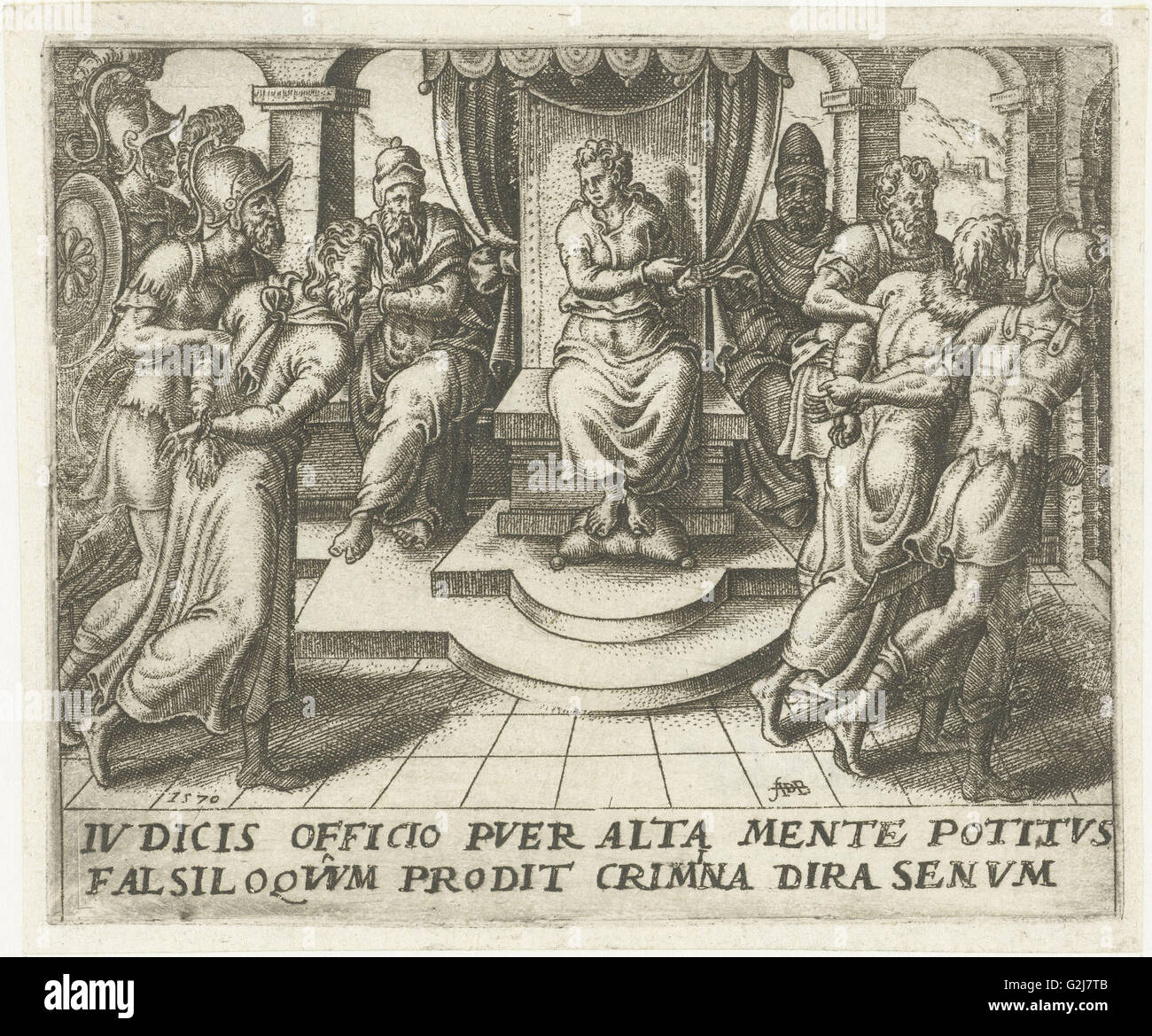 Daniel verurteilt die ältesten, Abraham de Bruyn, 1570 Stockfoto