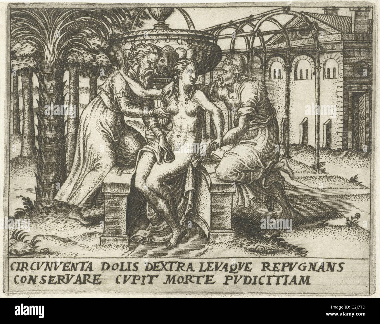 Susanna und die ältesten, Abraham de Bruyn, 1570 Stockfoto