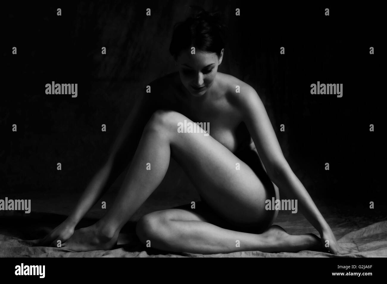 junge weibliche Figur, nackten form Stockfoto