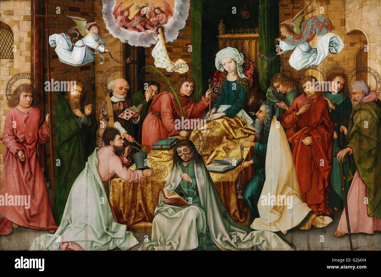 Hans Holbein der ältere - die Dormition der Jungfrau - Museum of Fine Arts, Budapest Stockfoto