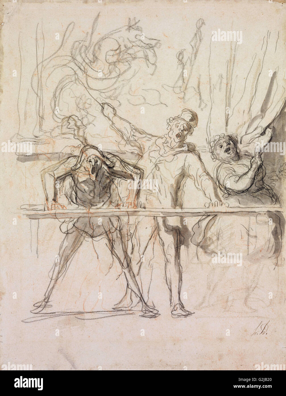 Honoré Daumier die Diashow - Museum of Fine Arts, Budapest Stockfoto