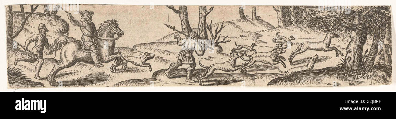 Hirschjagd, Abraham de Bruyn, 1565 Stockfoto