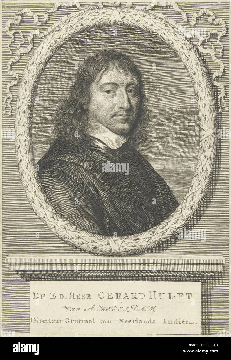 Porträt von Gerard Hulft, Abraham Bloteling, in oder nach 1656-1690 Stockfoto