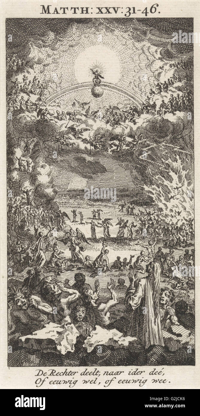 Weltgericht, Jan Luyken, 1712 Stockfoto