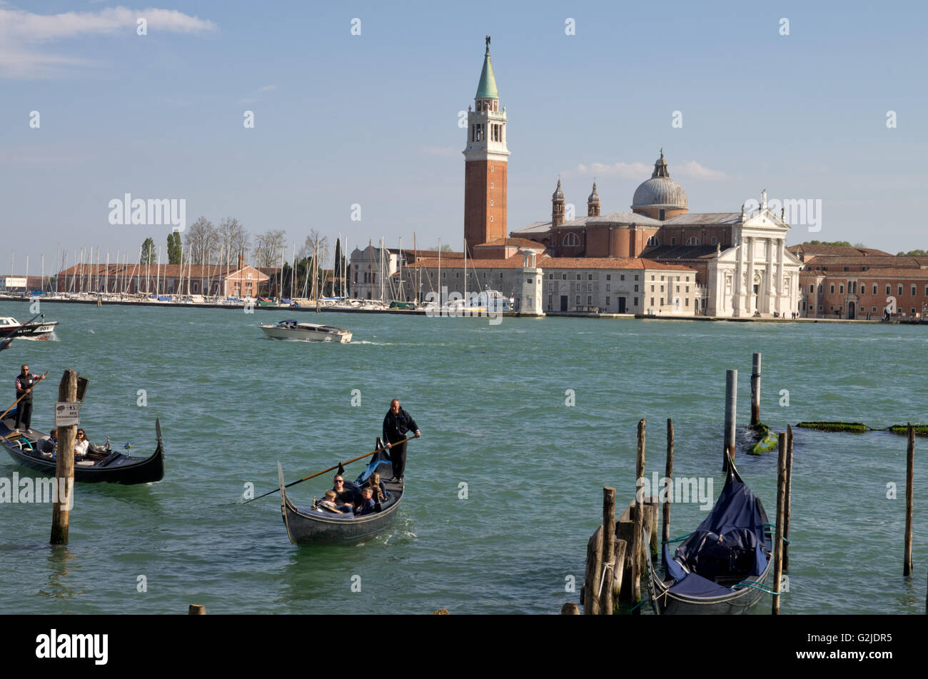 Gondeln in Venedig Stockfoto