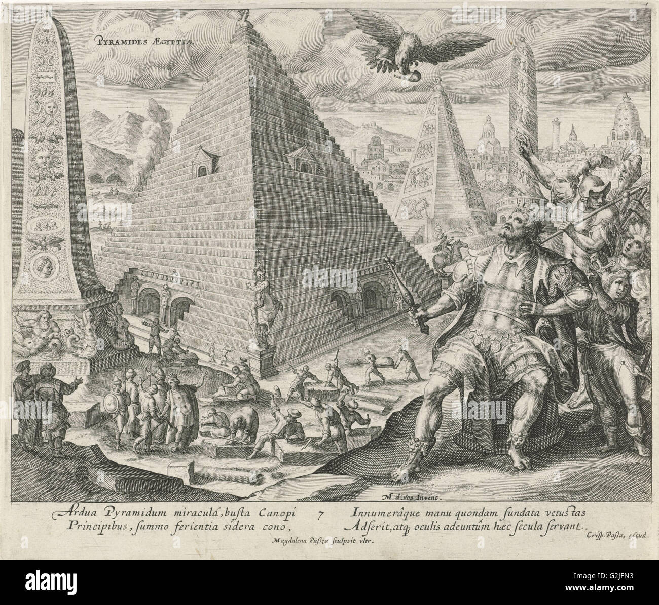 Pyramiden von Ägypten, Magdalena van de Passe, Crispijn van de Passe (I), 1610-1638 Stockfoto