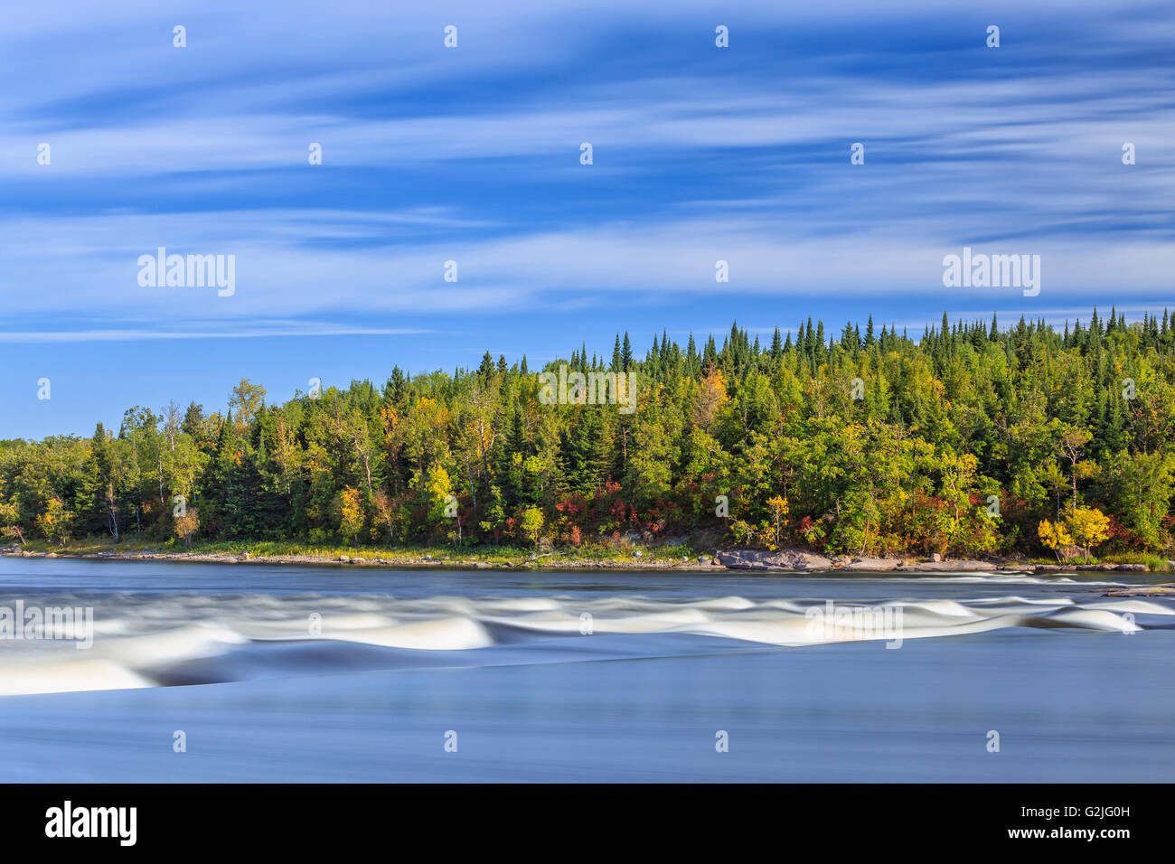 Stör fällt auf Nutimik Lake, Whiteshell Provincial Park, Manitoba, Kanada. Stockfoto