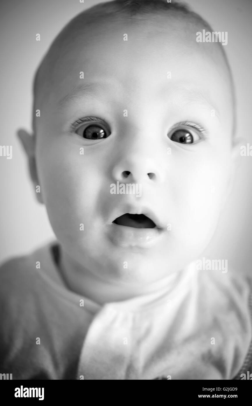 Portrait eines 4 Monate alten Jungen Stockfoto