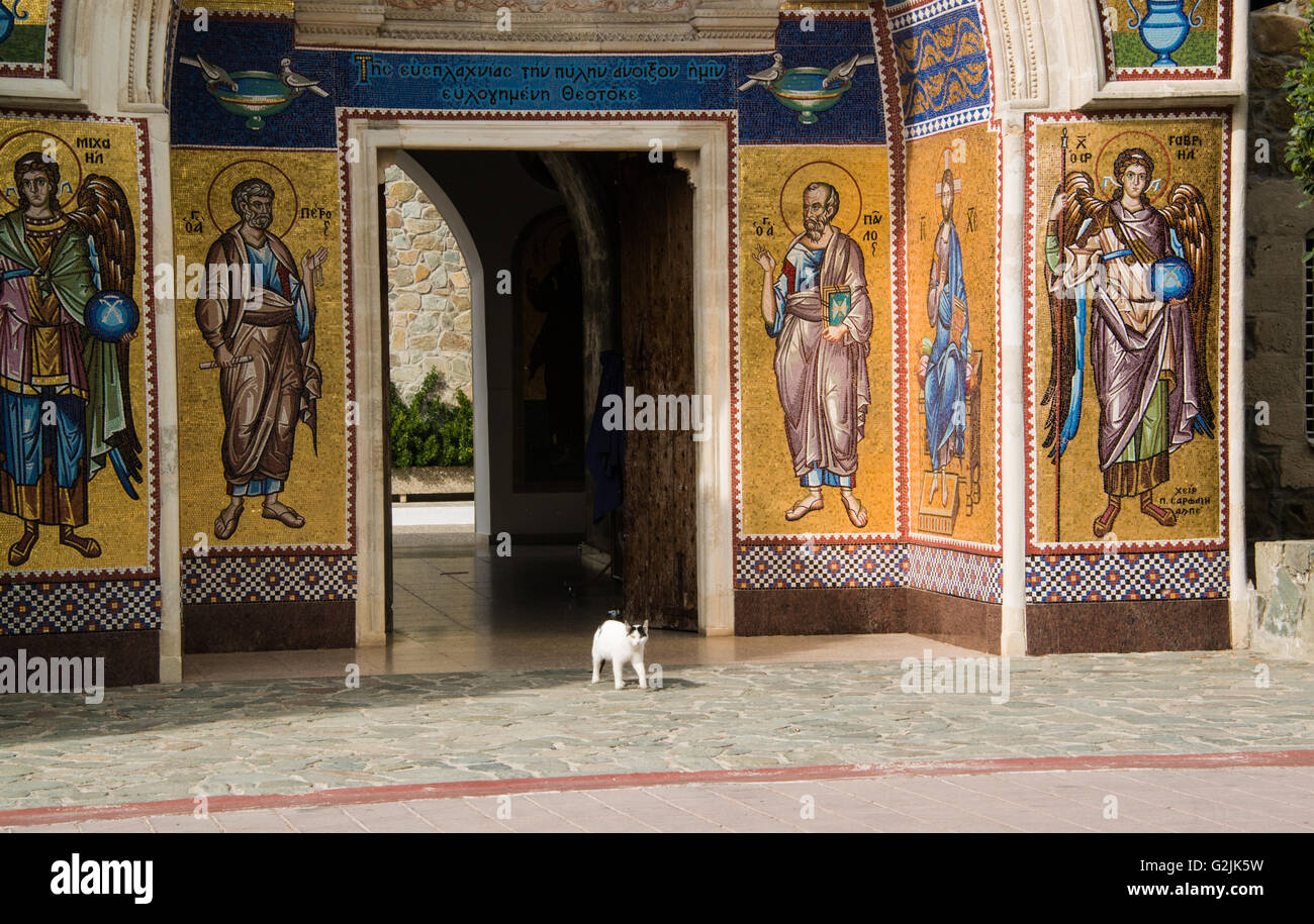 Der Eingang zum Kloster Kykkos, Zypern. Stockfoto