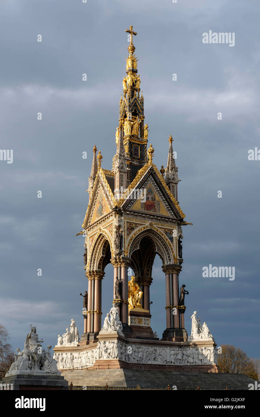 Albert Memorial, Hyde Park, Kensington, London, UK Stockfoto
