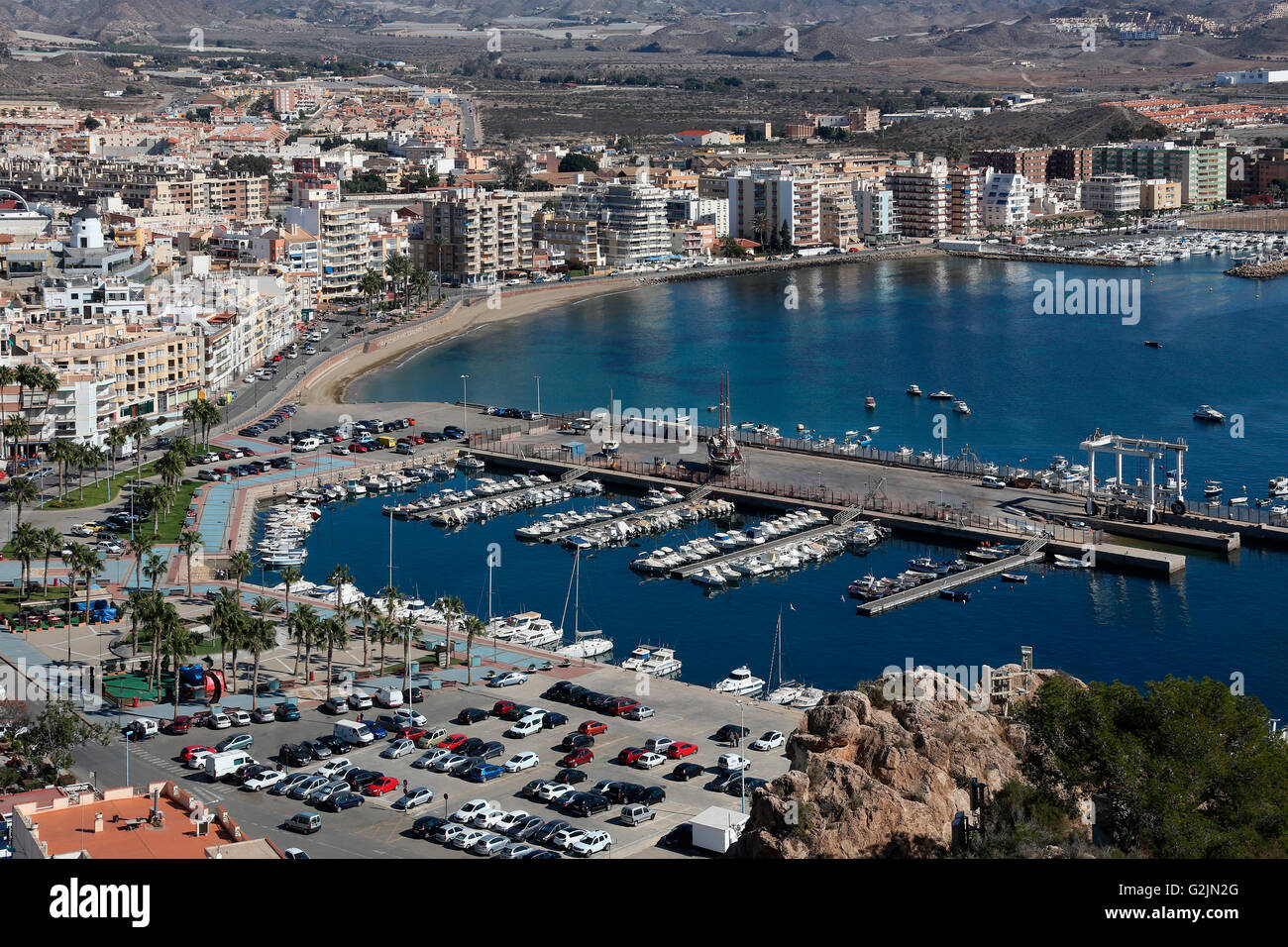 Die mediterranen Hafen Aguilas an der Costa Calida in Murcia im Südosten Spaniens Stockfoto