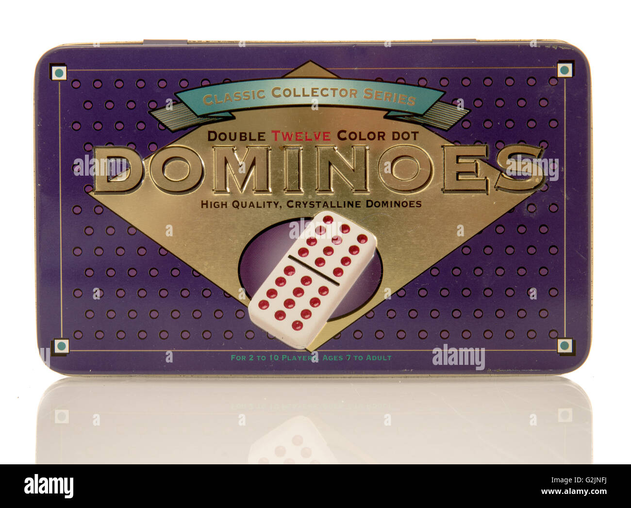 Winneconne, Wisconsin - 31. Mai 2016: Container von Domino auf einer isolierten Hintergrund Stockfoto
