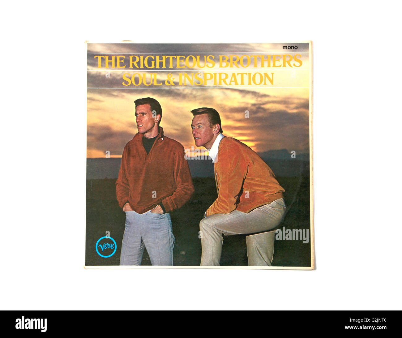 Ein Righteous Brothers lange spielen Rekord Album-Cover mit dem Titel "Seele & Inspiration". Stockfoto
