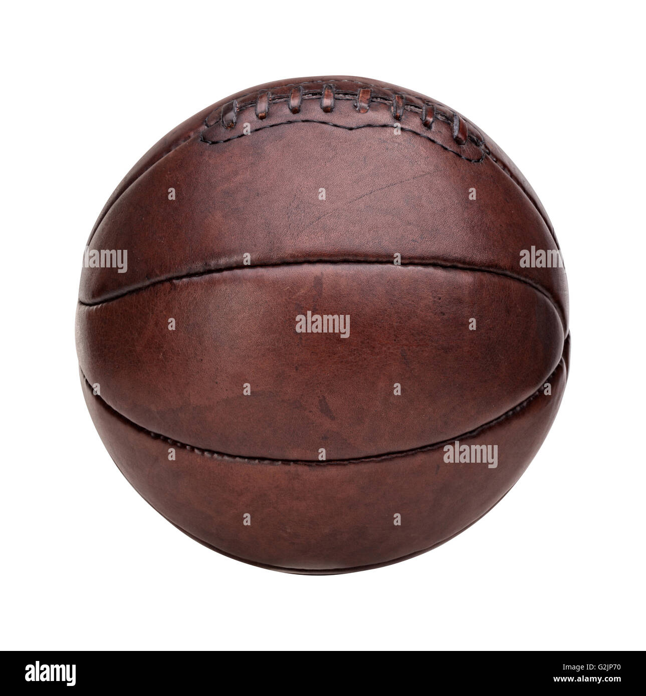 Vintage Korb Ball auf weiß Stockfoto