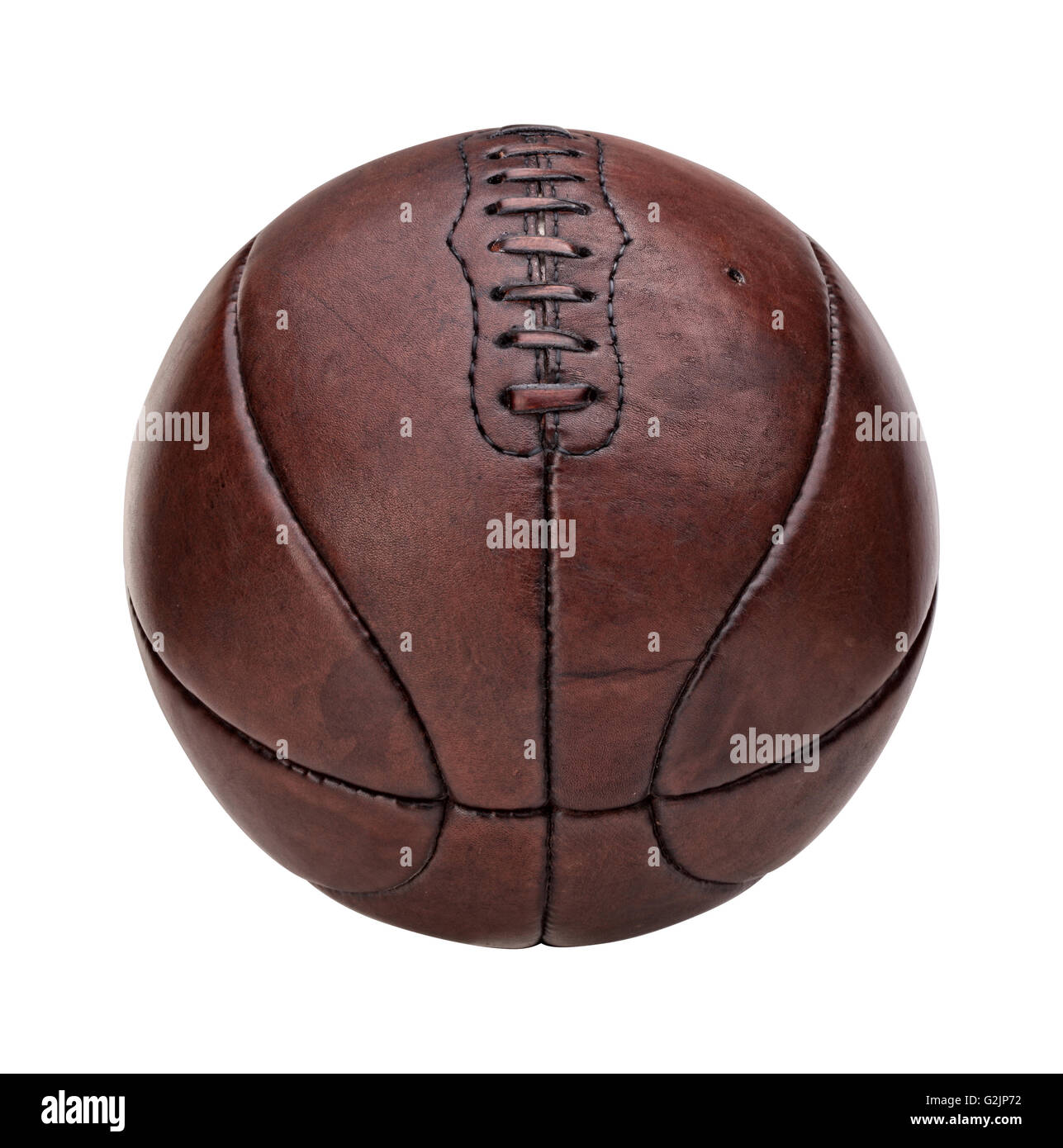 Vintage Korb Ball auf weiß Stockfoto