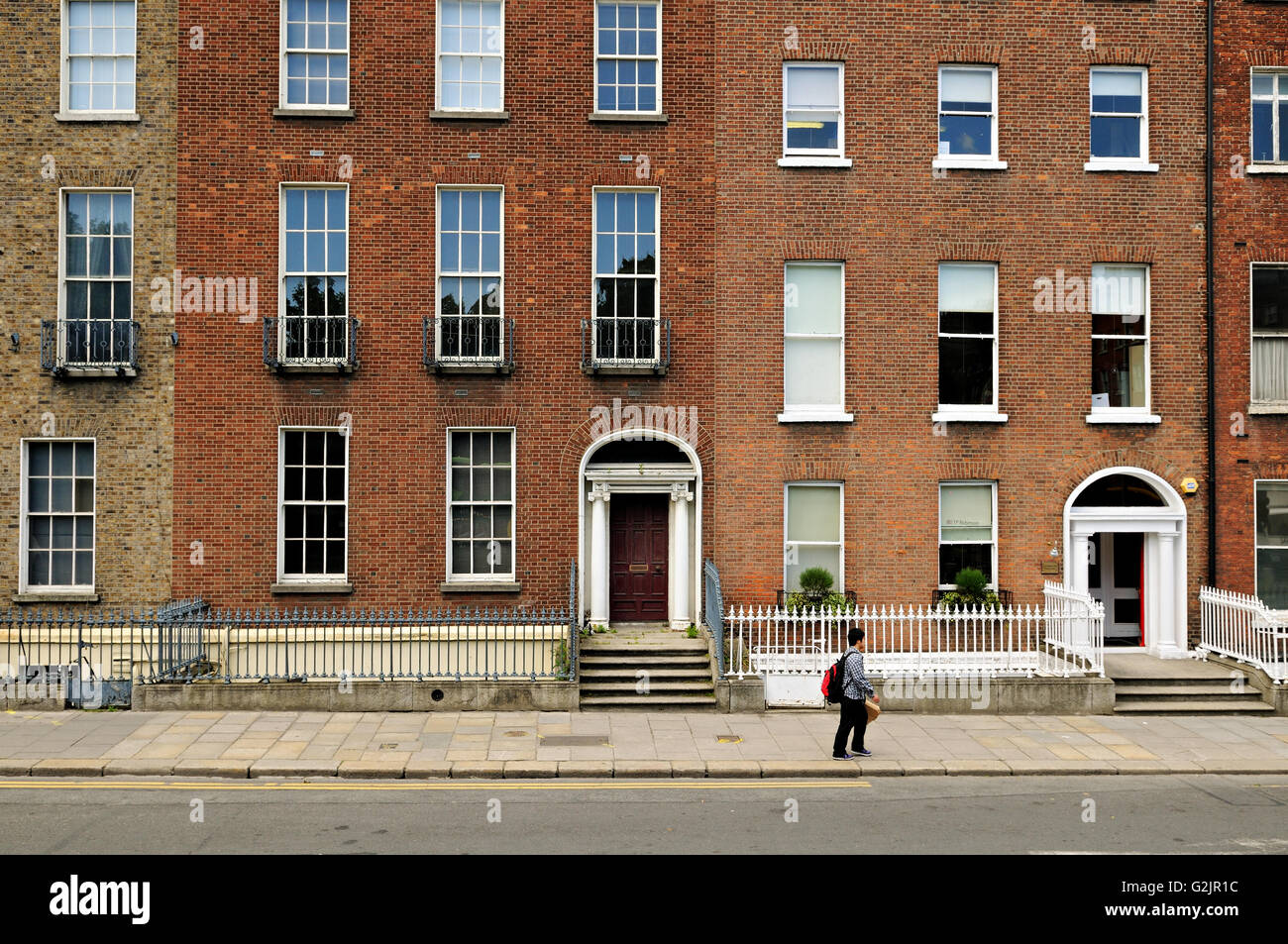 Architektur Detail von Türen und Fassade in Dublin, Irland Stockfoto