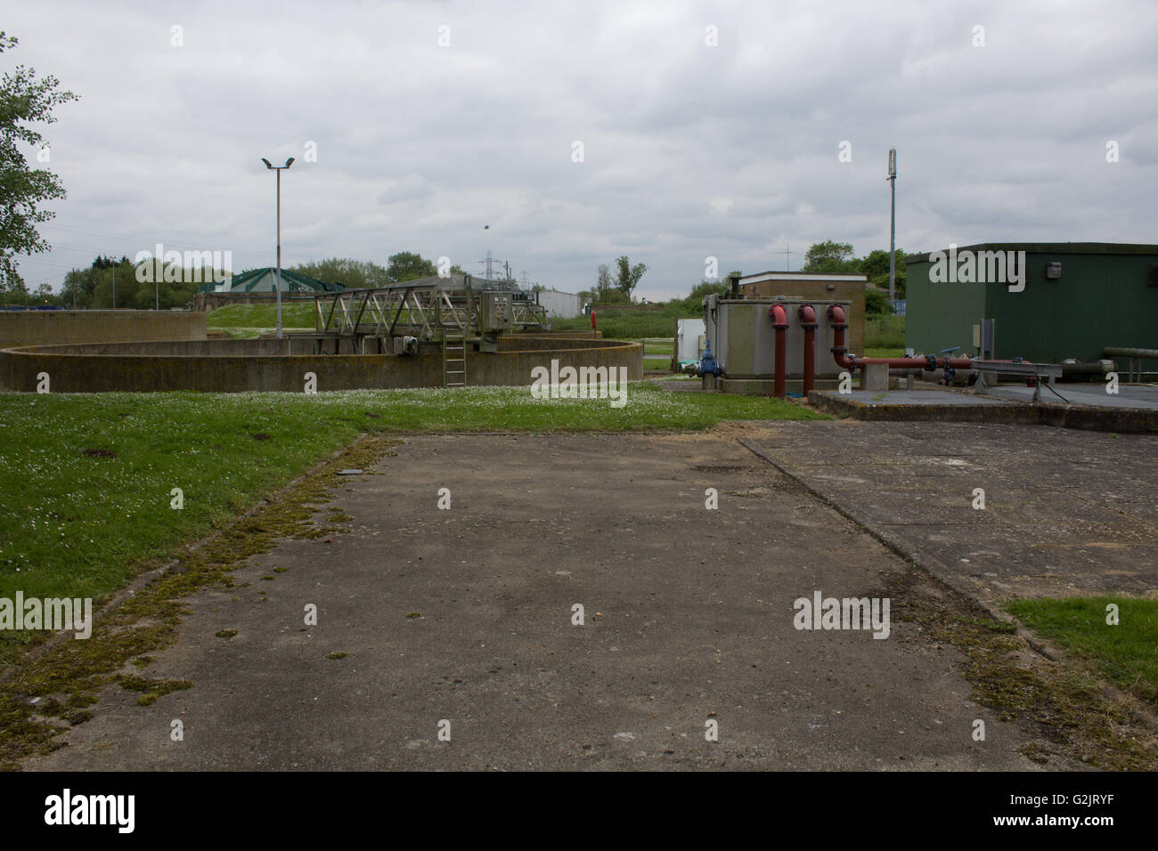 Maschinen in Abingdon Behandlung Wasserwerk (Thames Water) Stockfoto