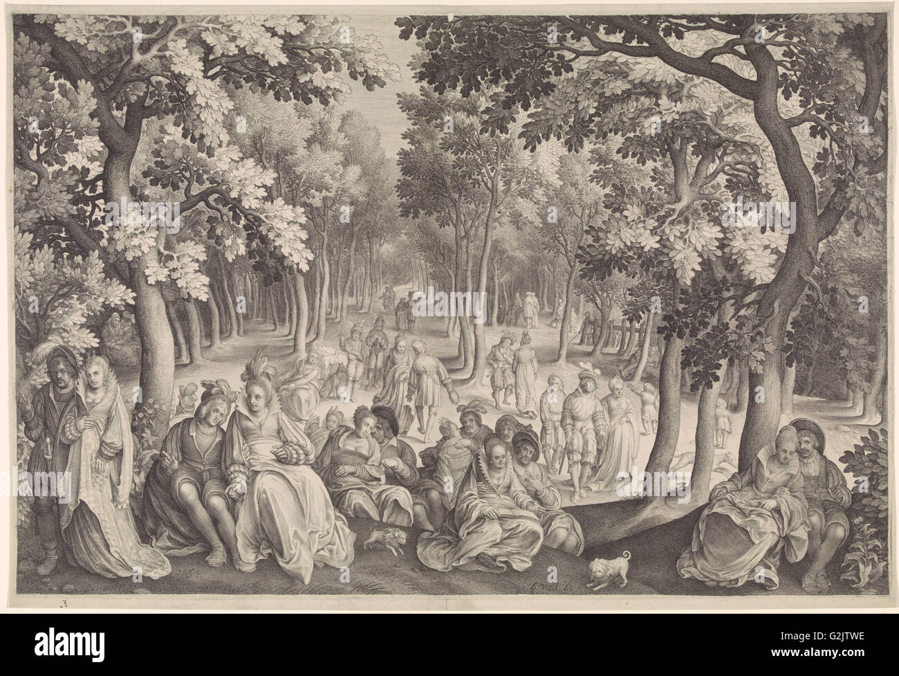 Liebesgarten, Nicolaes de Bruyn, Gerard Valck, 1661 Stockfoto