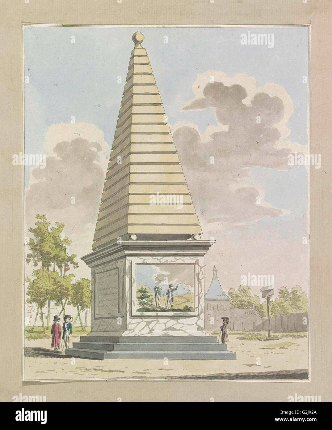 Dekoration in Plantation, 1795, A. Verkerk, Johannes Roelof Poster, 1795 Stockfoto