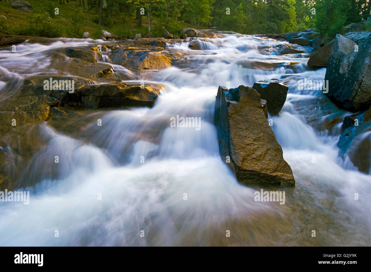 Wasserfälle, Rushing River Provincial Park in der Nähe von Kenora, Ontario, Kanada Stockfoto