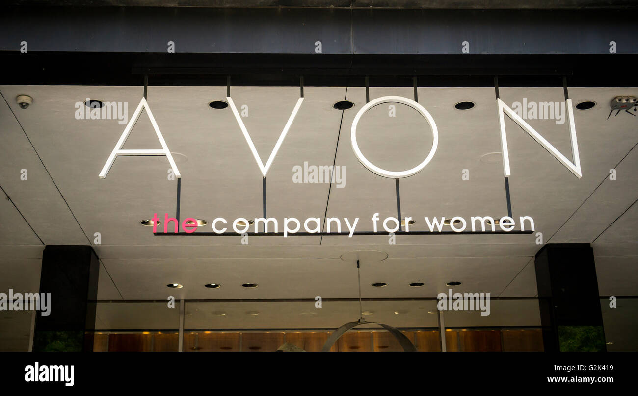 Die Firmensitze von der Kosmetikfirma Avon am Samstag, 28. Mai 2016 in New York. (© Richard B. Levine) Stockfoto