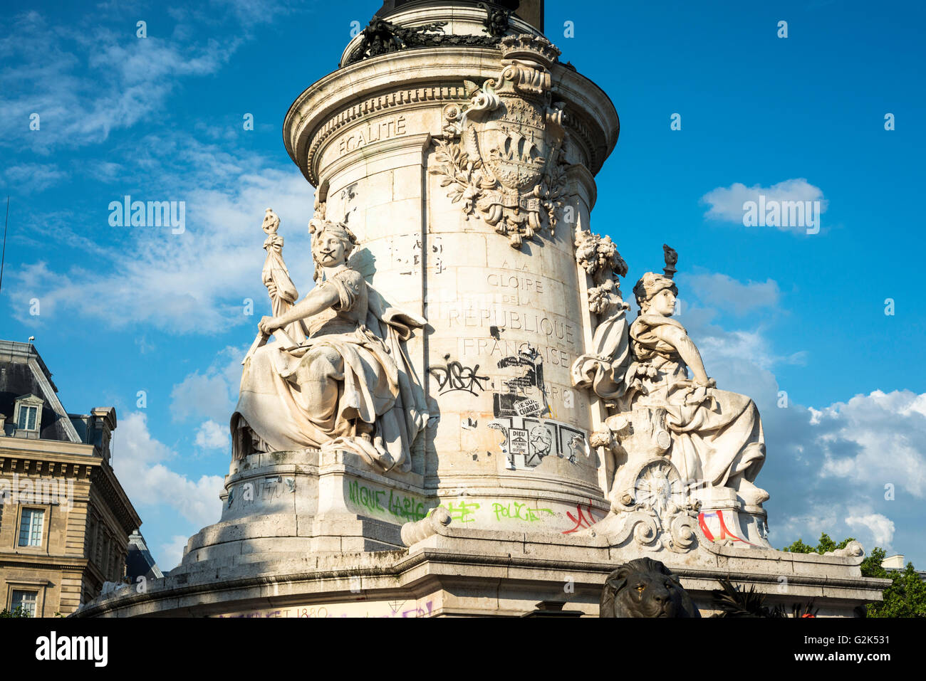 Platz De La Republique, paris Stockfoto