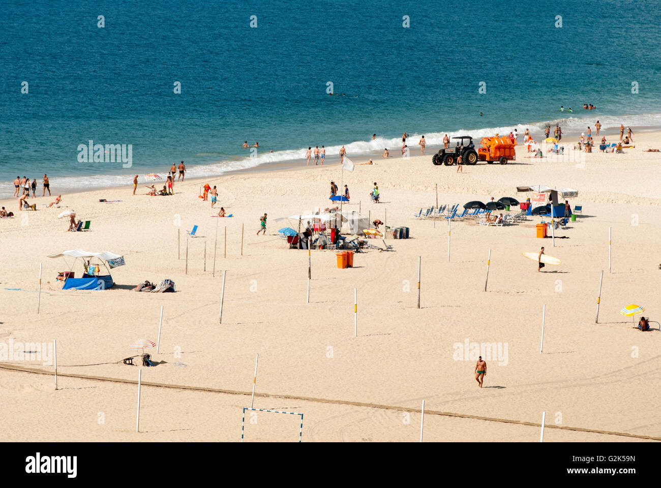 Copacabana Strand Rio De Janeiro, Brasilien Stockfoto