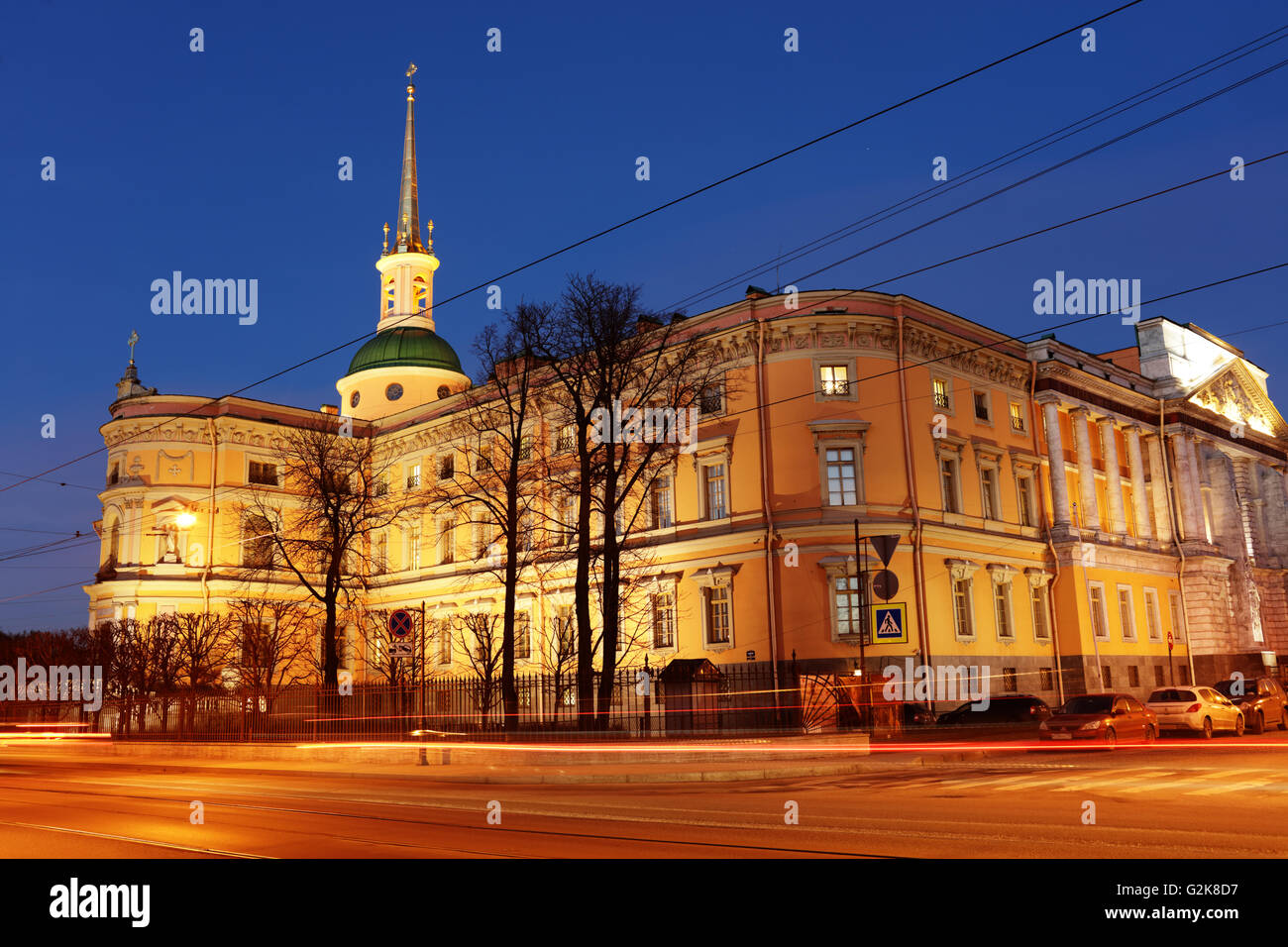St. Michael-Schloss in St. Petersburg, Russland Stockfoto