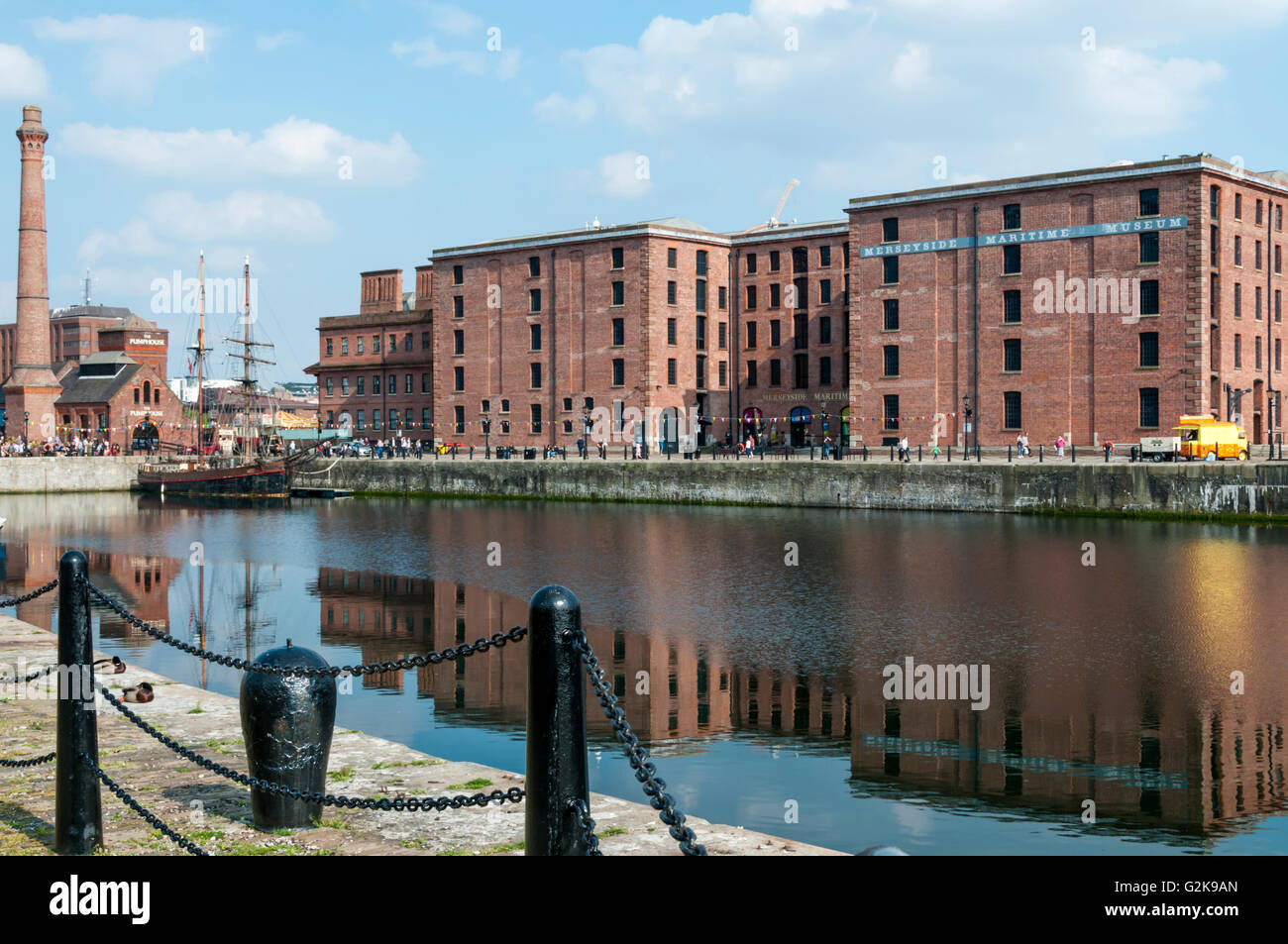 Grad II aufgeführten Canning Dock, Liverpool, Merseyside Maritime Museum. Stockfoto