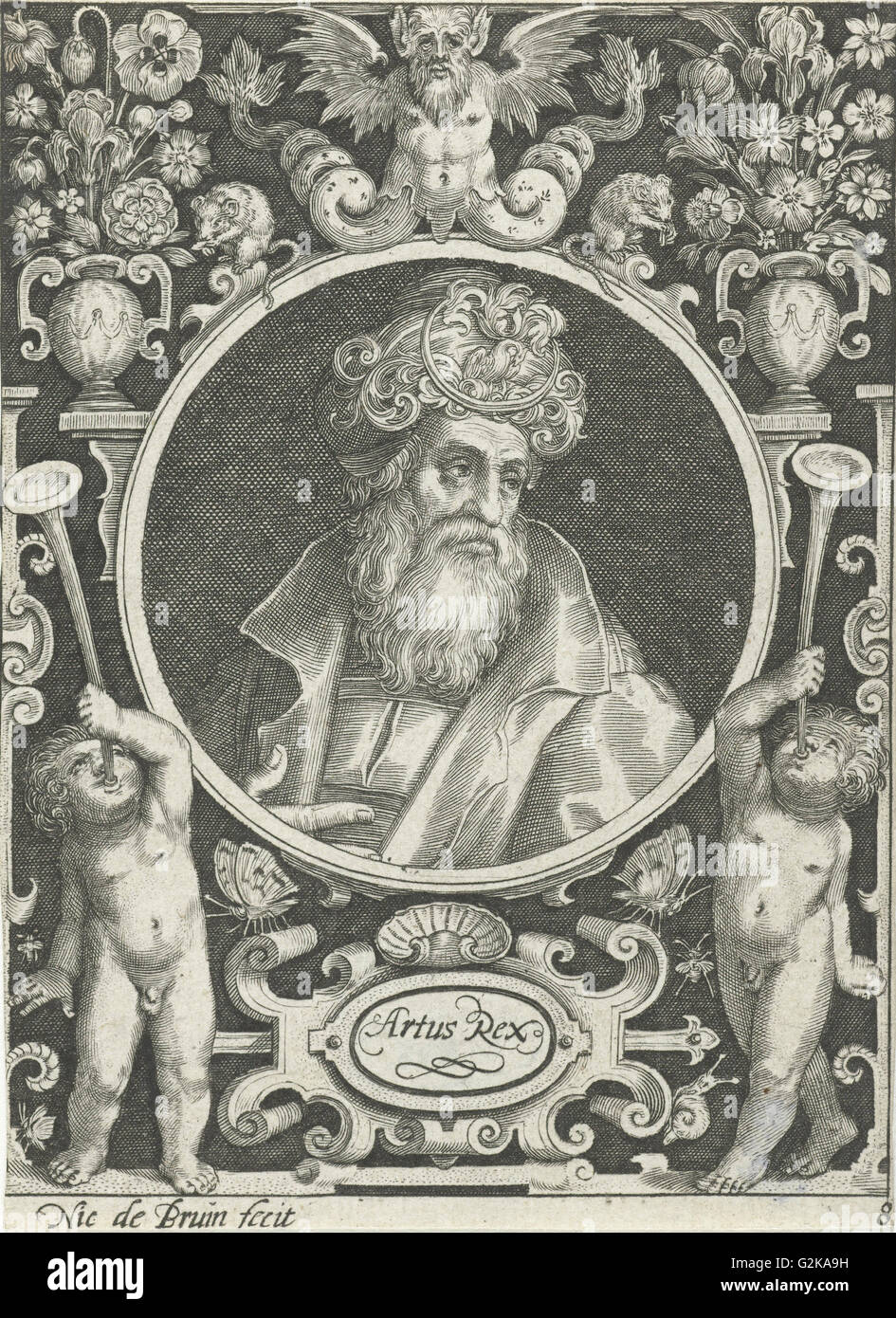 Porträt des Judas Makkabeer, Nicolaes de Bruyn, 1594 Stockfoto