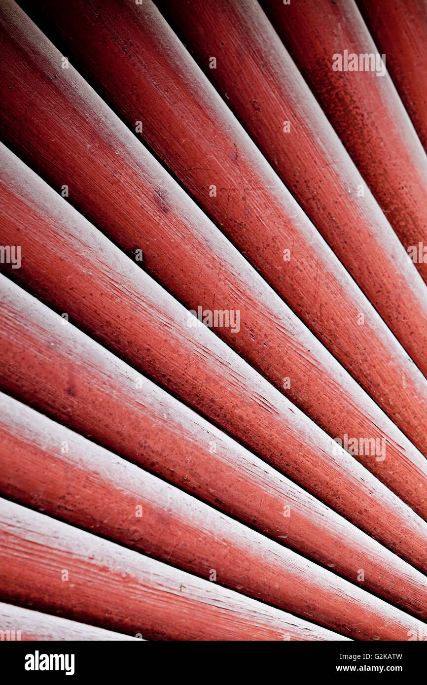 Holzlatten auf ein Tor Stockfoto