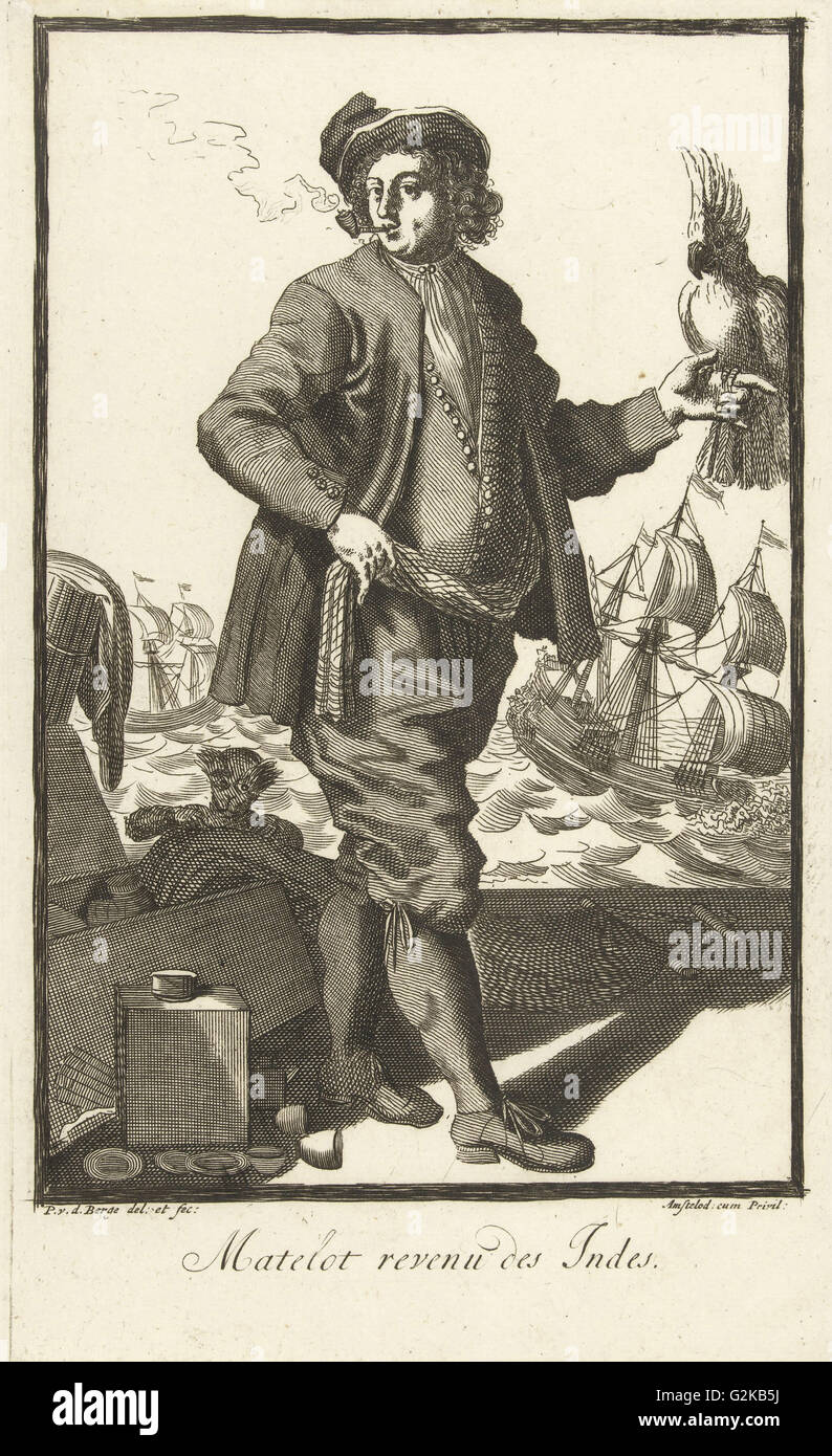 Indische Boot Begleiter, Pieter van Den Berge, in oder nach 1694-1737 Stockfoto