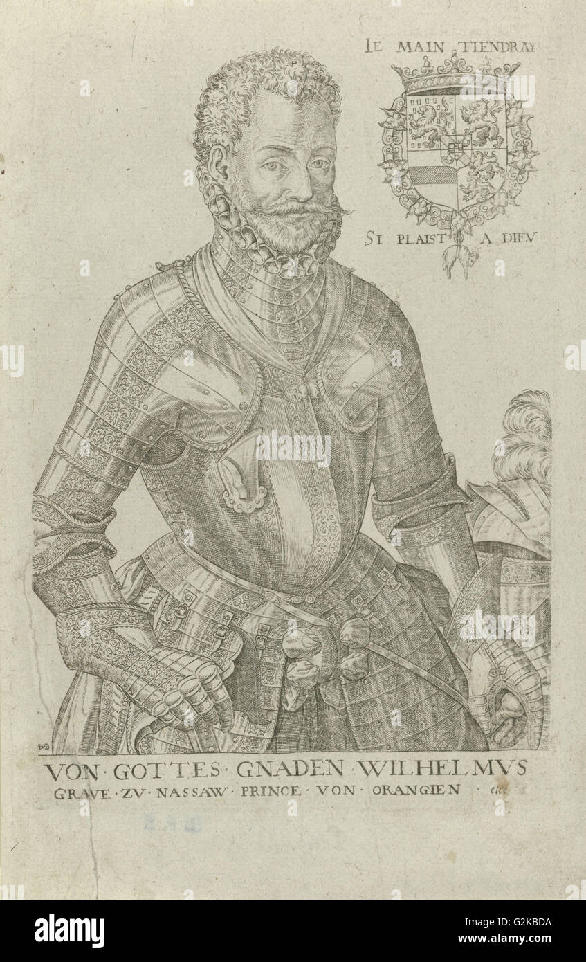 Porträt von Wilhelm i., Prinz von Oranien, Abraham de Bruyn, c. 1553 - c. 1587 Stockfoto