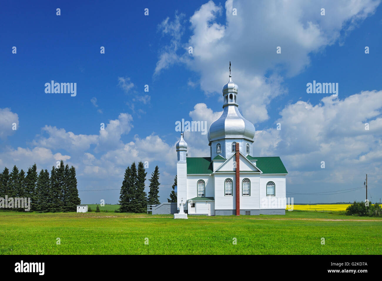 St. Peter und Paul orthodoxe Kirche in der Prärie Insinger Saskatchewan Kanada Stockfoto