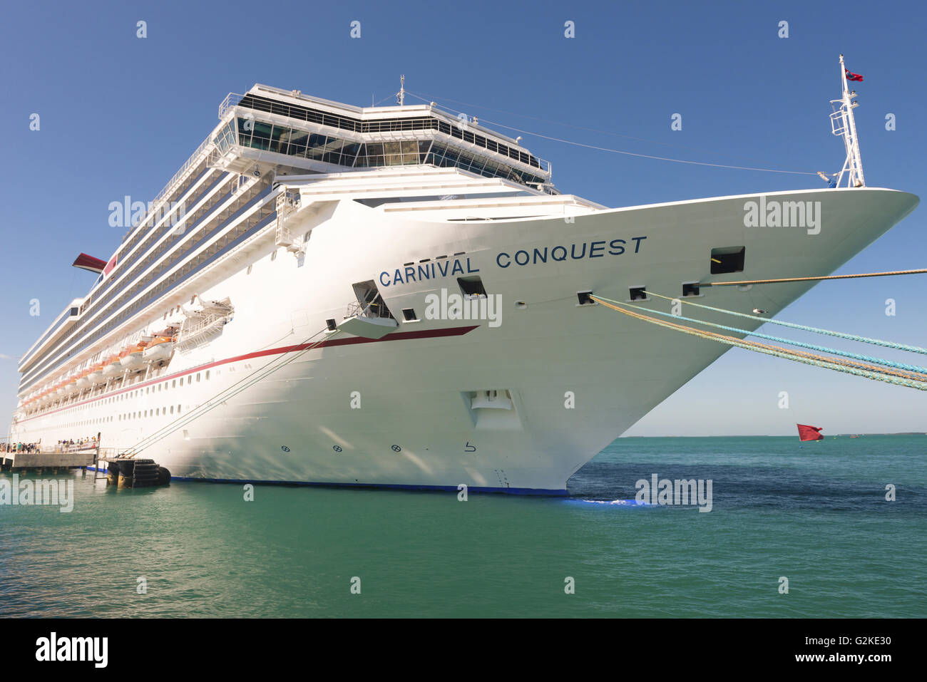 Kreuzfahrtschiff MS Carnival Conquest, Key West, Key West, Florida Keys, Florida, Vereinigte Staaten von Amerika Stockfoto