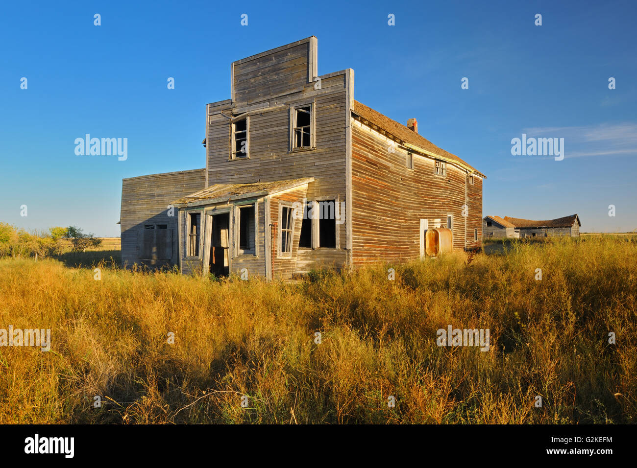 Alten Gemischtwarenladen in Geisterstadt Bents Saskatchewan Kanada Stockfoto