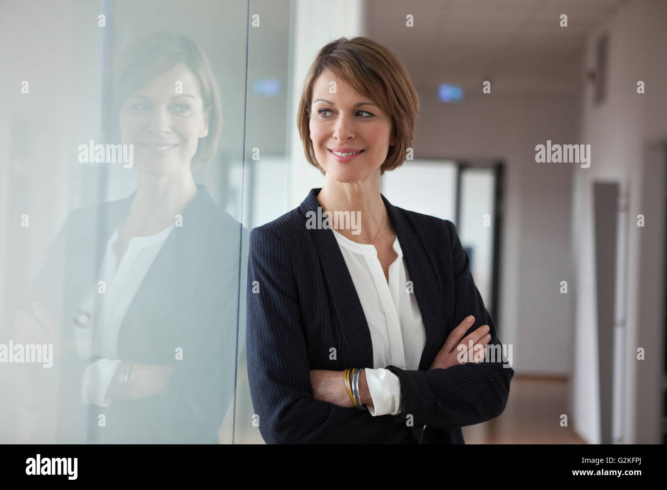Porträt von zuversichtlich Geschäftsfrau Stockfoto