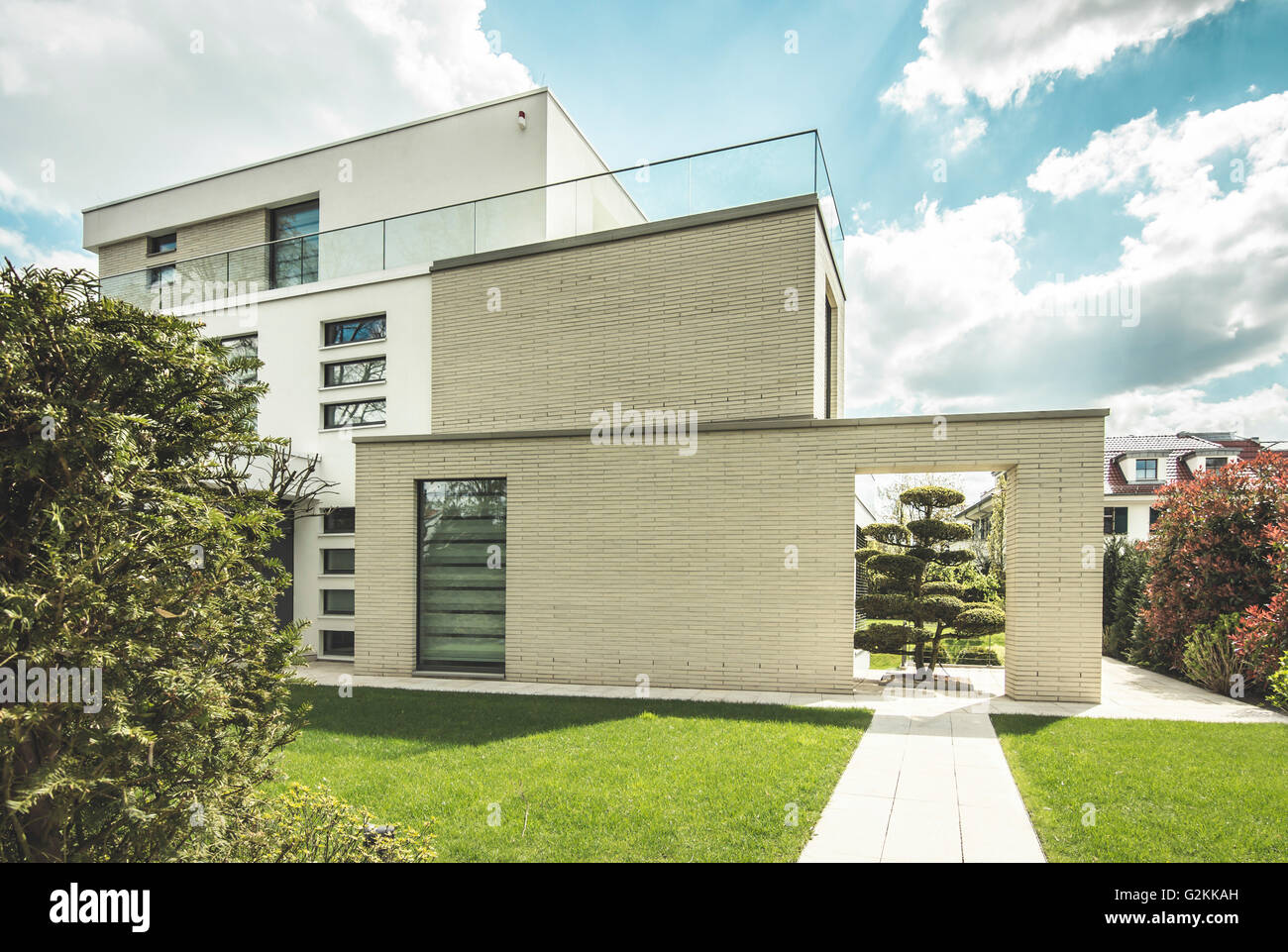 Deutschland, Berlin, Villa im Bauhaus Stil Stockfoto