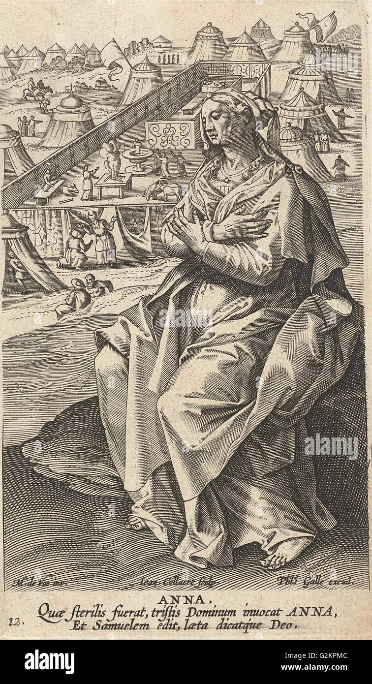 Hanna. Jan Collaert (II), Philips Galle, Cornelis Kiliaan, 1588-1595 Stockfoto