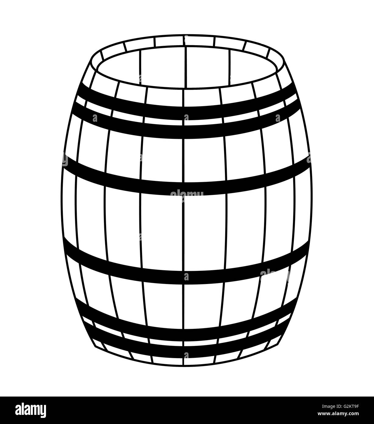 Wein oder Bier Holzfaß Stockfoto