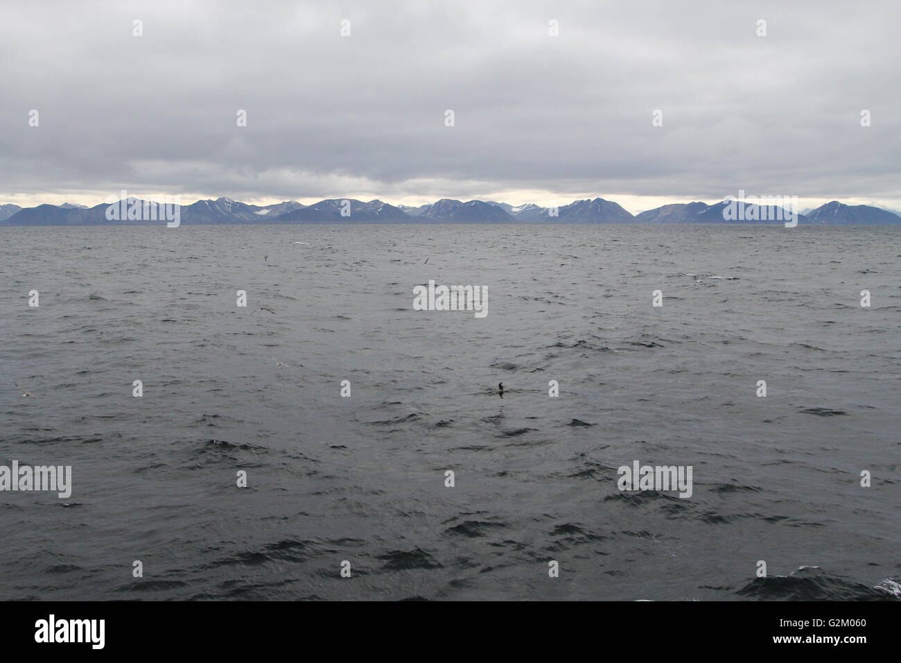 Norwegisch-Meer. Küste der Spitzbergen. Stockfoto