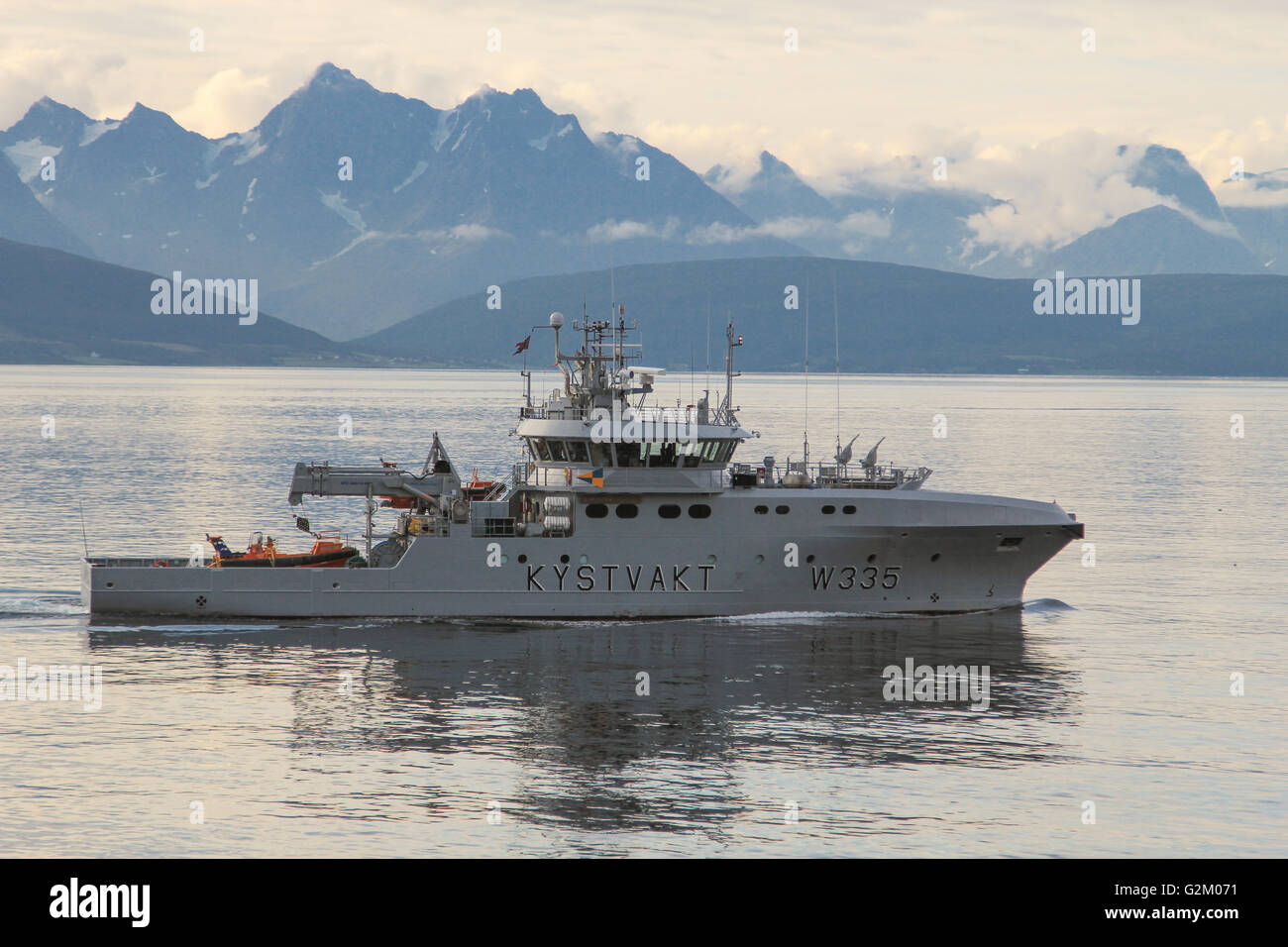 Coast Guard Schiff in Norwegen Stockfoto