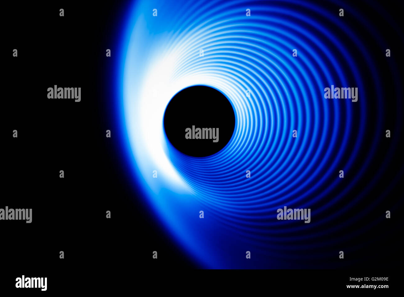 Schallwellen im Dunkeln Stockfoto