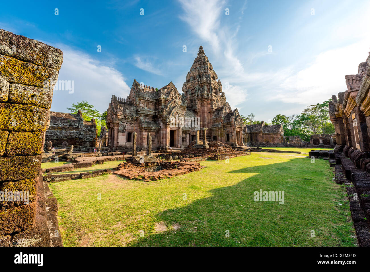 Phanom Rung Geschichtspark ist Castle Rock alte Architektur vor etwa tausend Jahren bei Provinz Buriram, Thailand Stockfoto