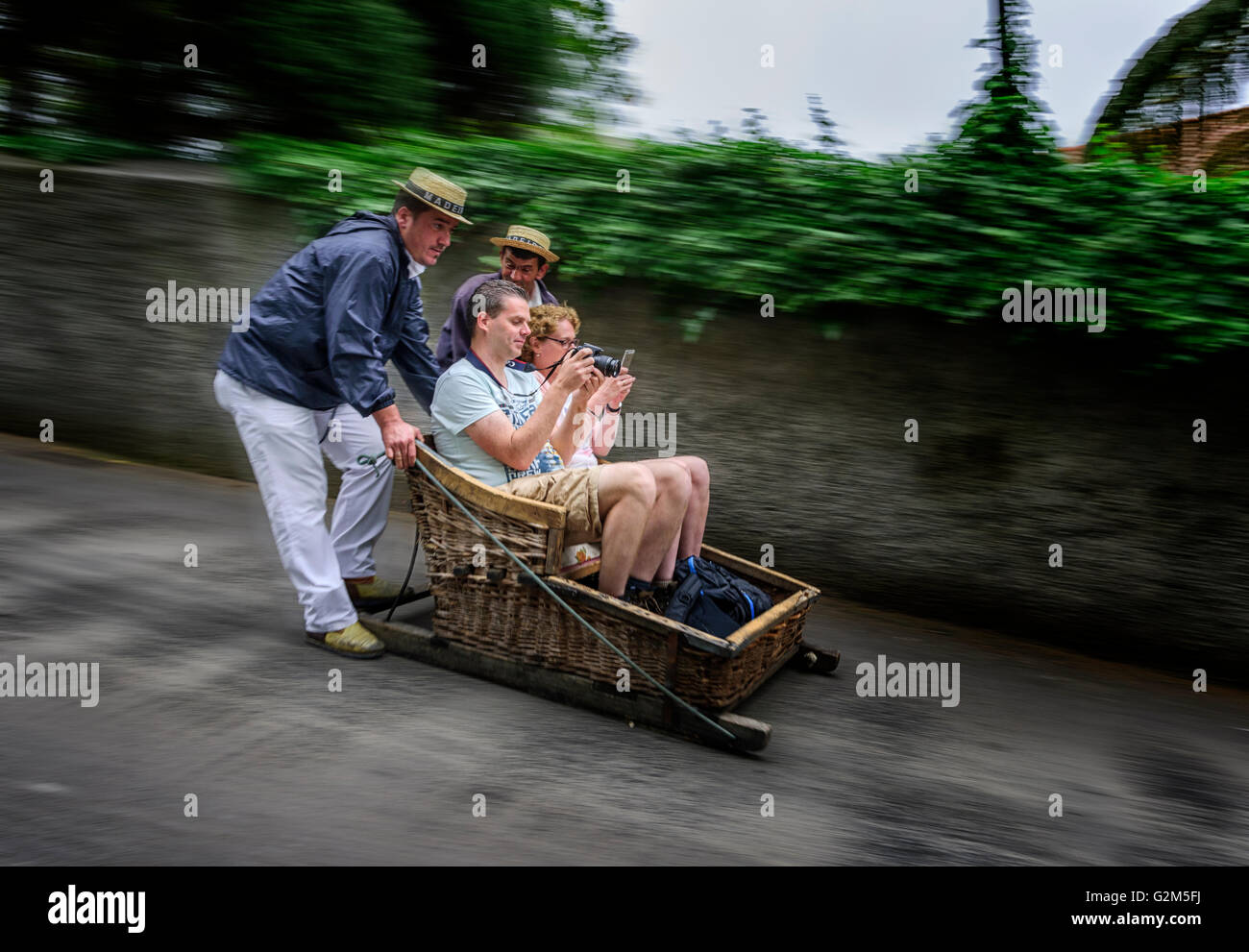 Monte-Rodelpartie Stockfoto