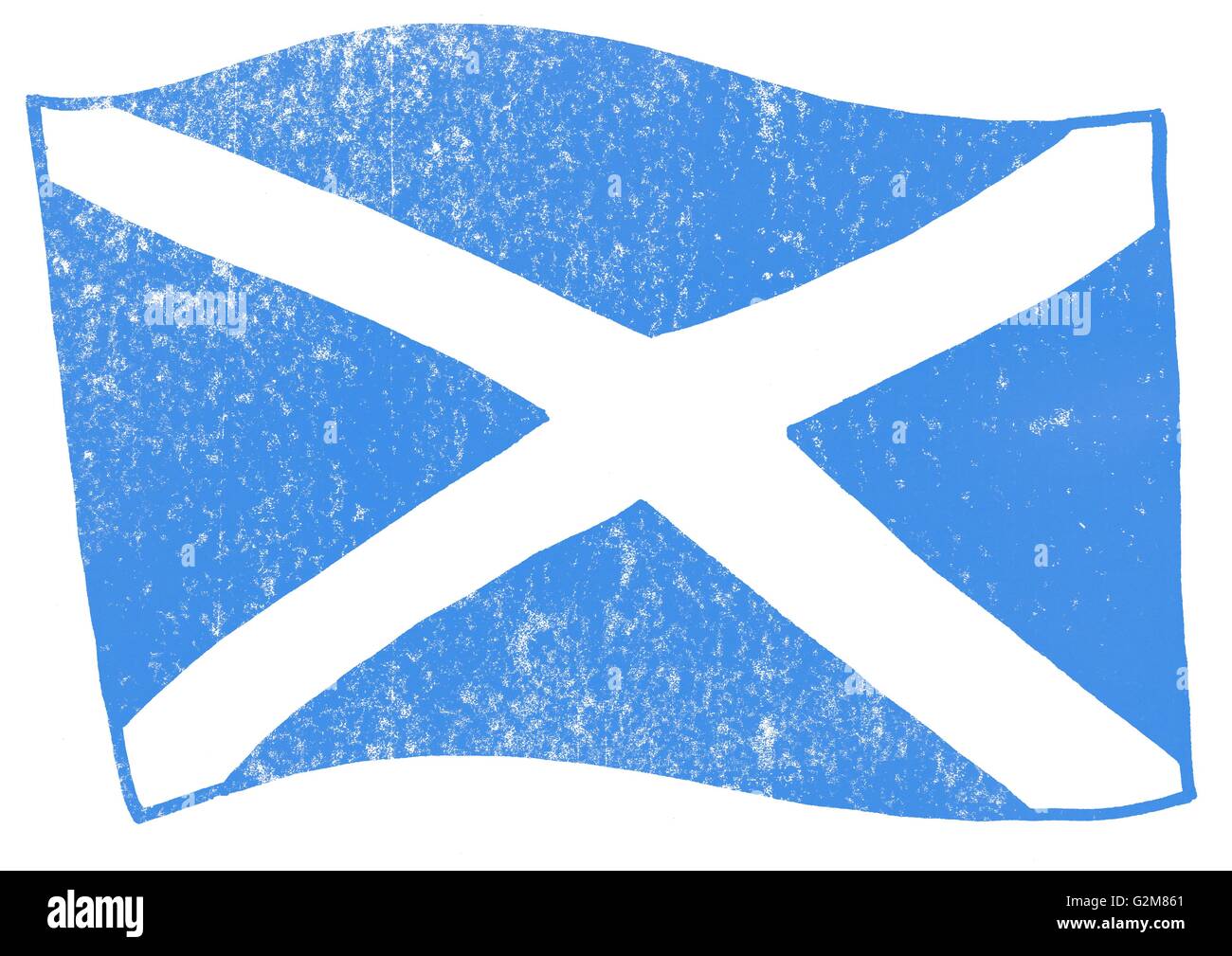 Ansicht der schottischen Flagge Stockfoto