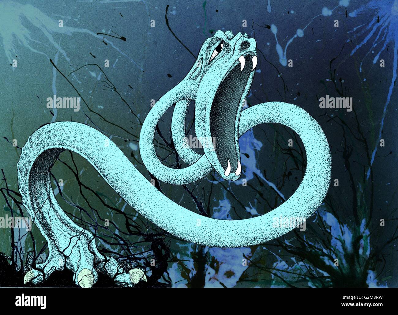Schlange im Meer Stockfoto